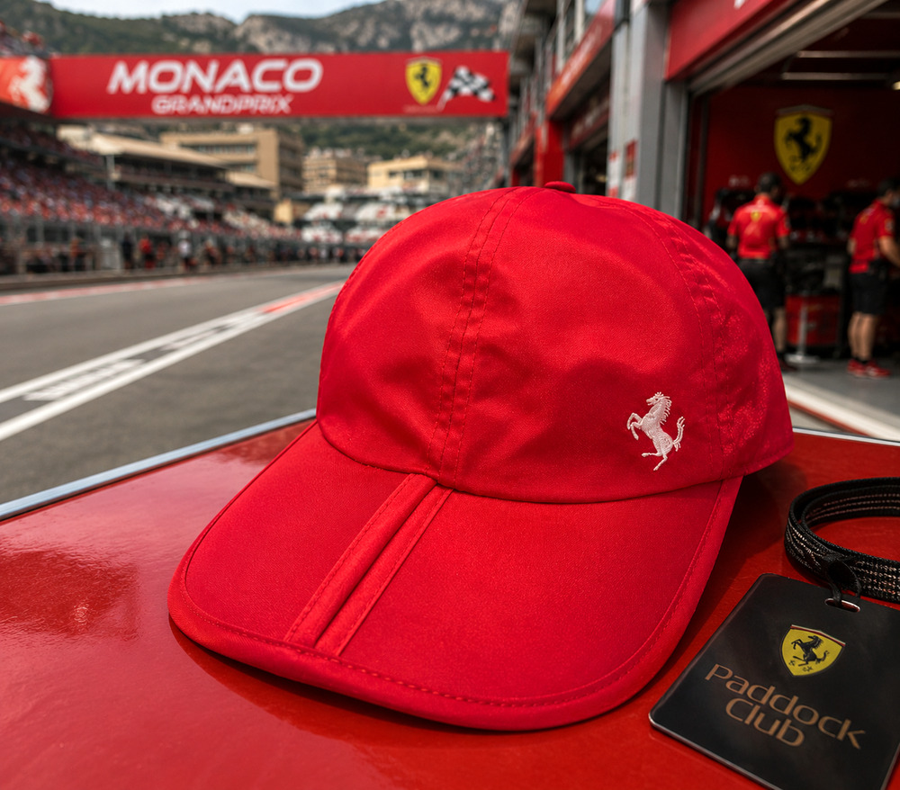 Ferrari Formula 1 Monaco Paddock Club Folding Hat Cap Rare Official One Size F1